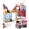 Конструктор магнитный Magna-Tiles Пожарная станция, 50 деталей