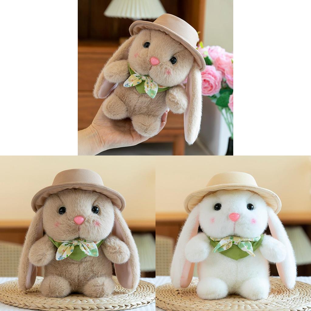 Плюшевый кролик с шляпой Детский подарок Мягкий короткий плюш для детей