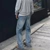Джинсовые брюки High Street для мужчин, ретро-состаренные, свободные прямые брюки, спортивные брюки с широкими штанинами, модные