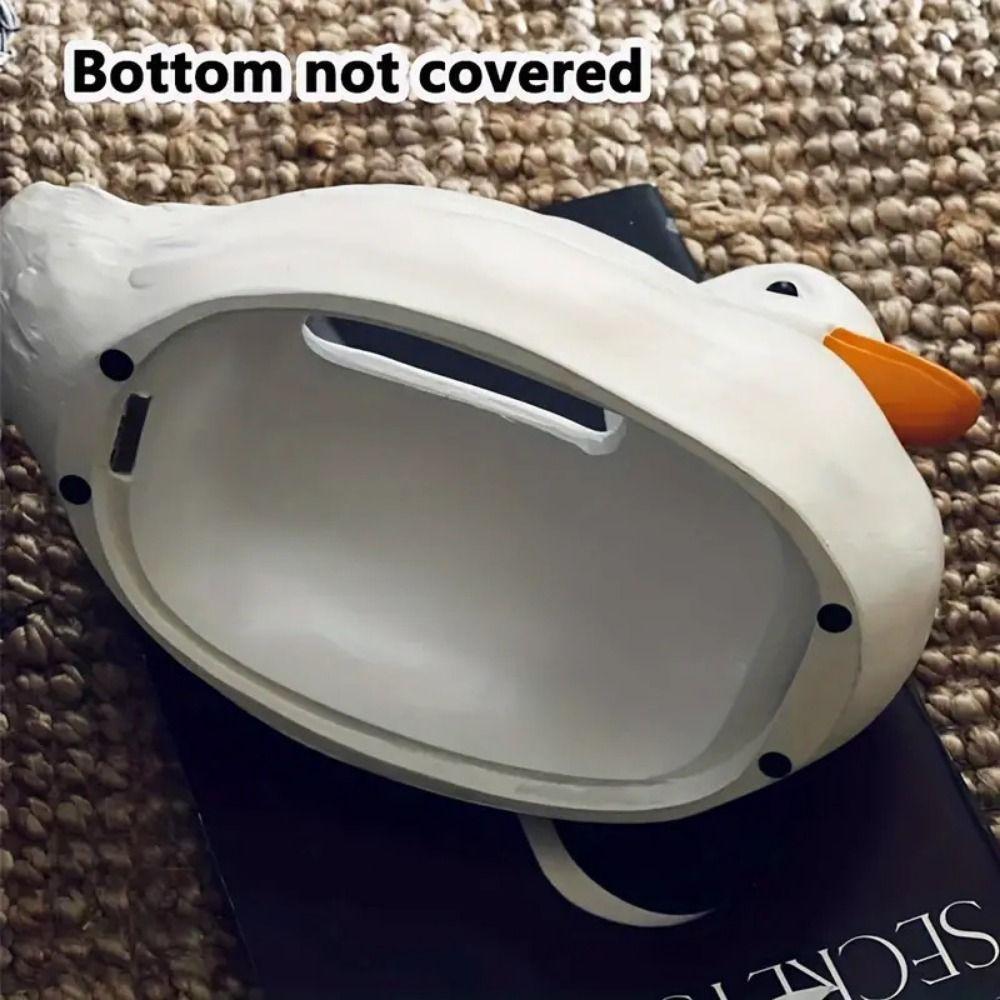 Water-proof Resin Duck Tissue Box Hollow Bottom Creative Paper Storage Case Living Room