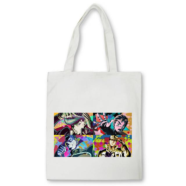 Сумка для покупок Jojo Bizarre Adventure, сумка для вторичной переработки, холщовая многоразовая хлопковая сумка-шопер для продуктов, аниме-шоппер, женская сумка Bolsas