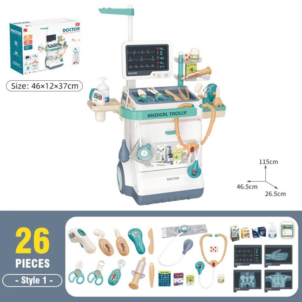 Большой больничный набор для игры в ролевые игры Медсестра Доктор для Детей Мальчиков Девочек Внутренние Игры Медицинская тележка Набор для Детей Ребенок Младенец