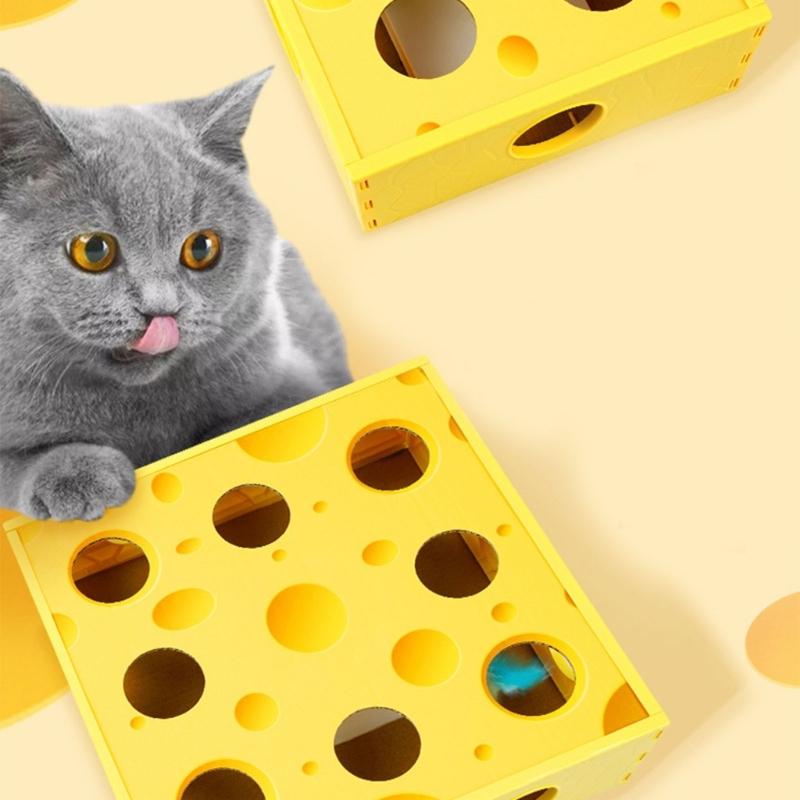 Automatic Rotating Cats Activity Box Interactive Maze Design Chew Proof For Curious Kittens