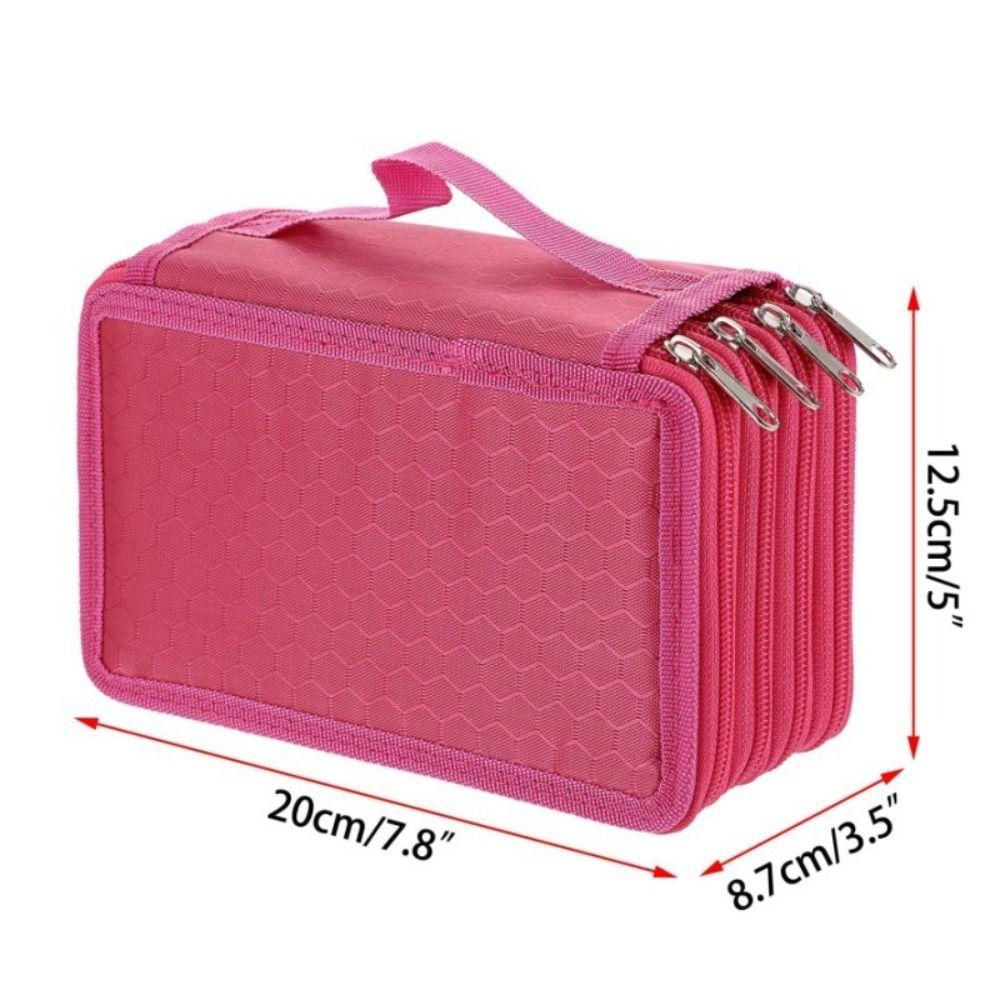 Waterproof Pen Bag Oxford Cloth Stationery Storage Bag Zipper Design Pen Pouch  Students