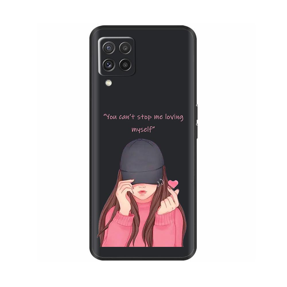 For Samsung Galaxy M22 M32 4G Case Phone Back Cover For Samsung M32 4G M22 F22 Case Soft Black Silicone Bumper Shell 6.4 inch