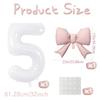 Number balloon set baby pink bow balloon ,white and pink balloon birthday proposal, weddingballoon decoration