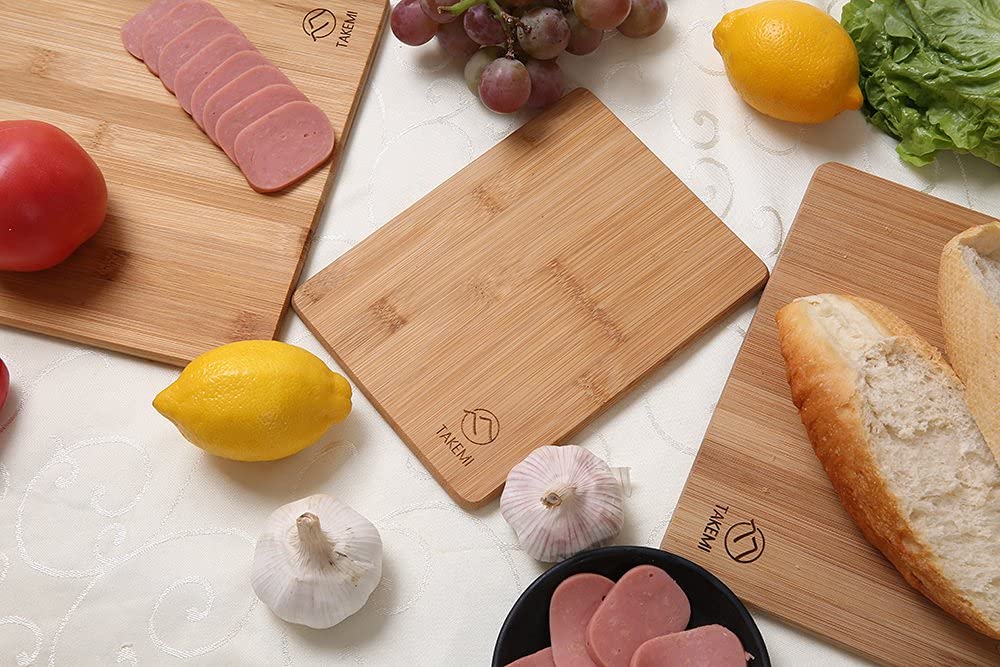 Сертифицированная бамбуковая разделочная доска TAKEMI экологически чистая бамбуковая разделочная доска SDGs [продукт FSC] набор из 3 предметов, антибактериальная, легкая,