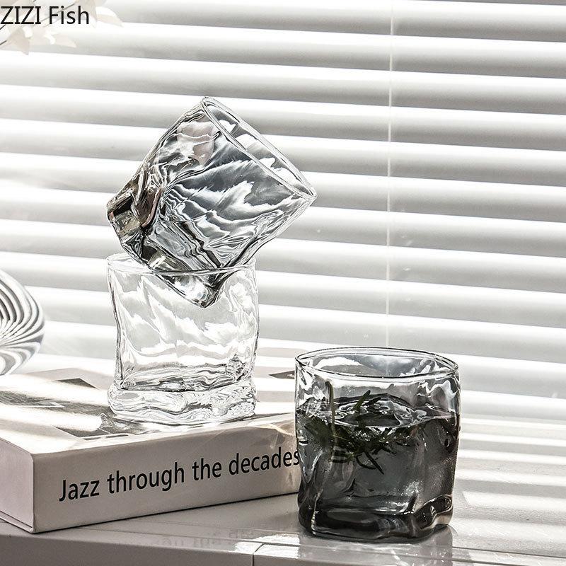 Стеклянный чайный сервиз, один чайник, четыре чашки, шесть предметов, графин для вина, виски, домашний чайник для сока, легкий роскошный прозрачный чайный сервиз