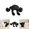 Black And White Cat Plush Toy With Funny Expression For Halloween Gift And Collectors Item