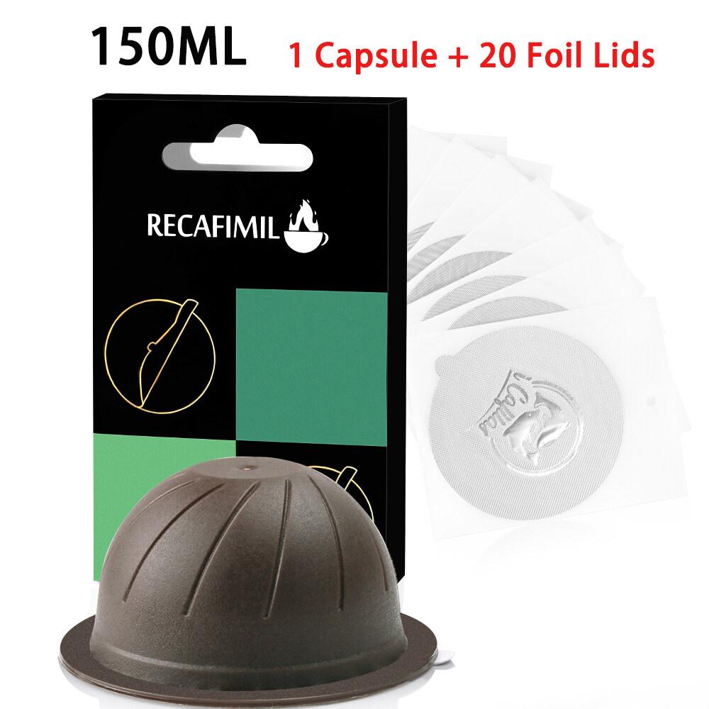 i Cafilas [NVCG3] Многоразовые капсулы для кофе, пищевой полипропилен, многоразовые чашки для приготовления крема, капсулы, фильтр для эспрессо для Nespresso Vertuoline Next, Delonghi