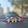 Cute Umbrella Couple Car Interior Decoration Action Figures Auto Rearview Mirror Dashboard Ornaments For Car Accessories