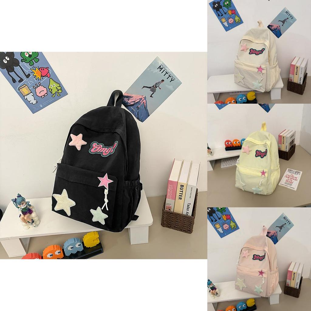 Large Capacity Nylon Backpack For Teen Girls With Ergonomic Straps**