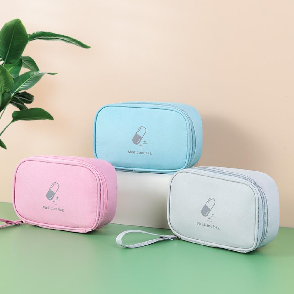 Large Capacity Medicine Bag Pink/Blue/Grey Storage Bag Multifunctional Emergency Kits  Outdoor