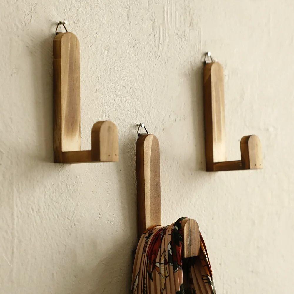 Bohemian Wall Hooks Rustic Wood Hooks Creative Door Hanger  Home Decoration