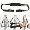 Black Adjustable Folding Bicycle Shoulder Strap Load Reducing Scooter Shoulder Strap Beach Chair Storage Carrying Strap