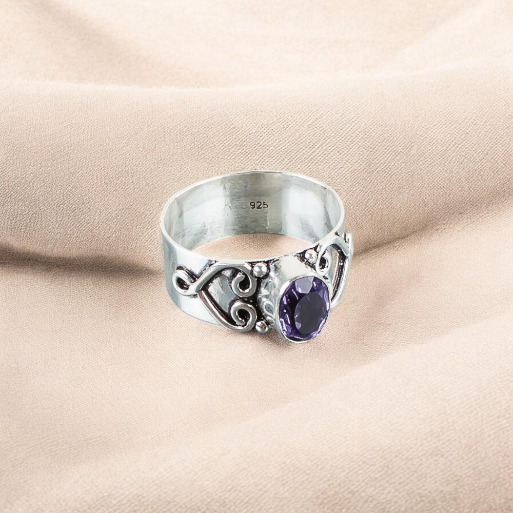 Редкий камень иолит 925 стерлинговое серебро ювелирные изделия ручной работы стильное кольцо для нее RR-16-9