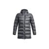 Solid Mid-Length Hooded Down Jacket Men Outerwear Grey 1373663-012