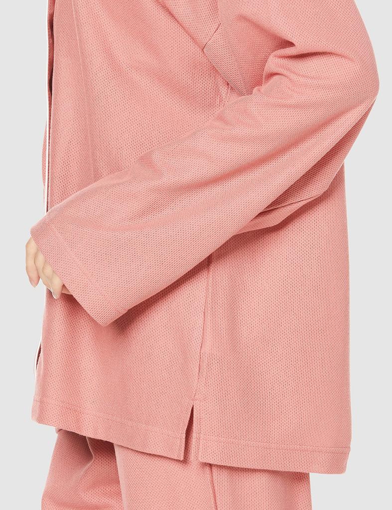 Gunze Kaimin Navi Outlast Mesh Long Sleeves and Size M Women's Temperature-Regulating Pajamas, Pants, Pink,