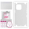 apgo Protective Skin Sticker for the Back+sides Compatible with Apple iPhone 13 Pro, Full Wrap Film, Foil, Vinyl - Pattern Transparent Carbon