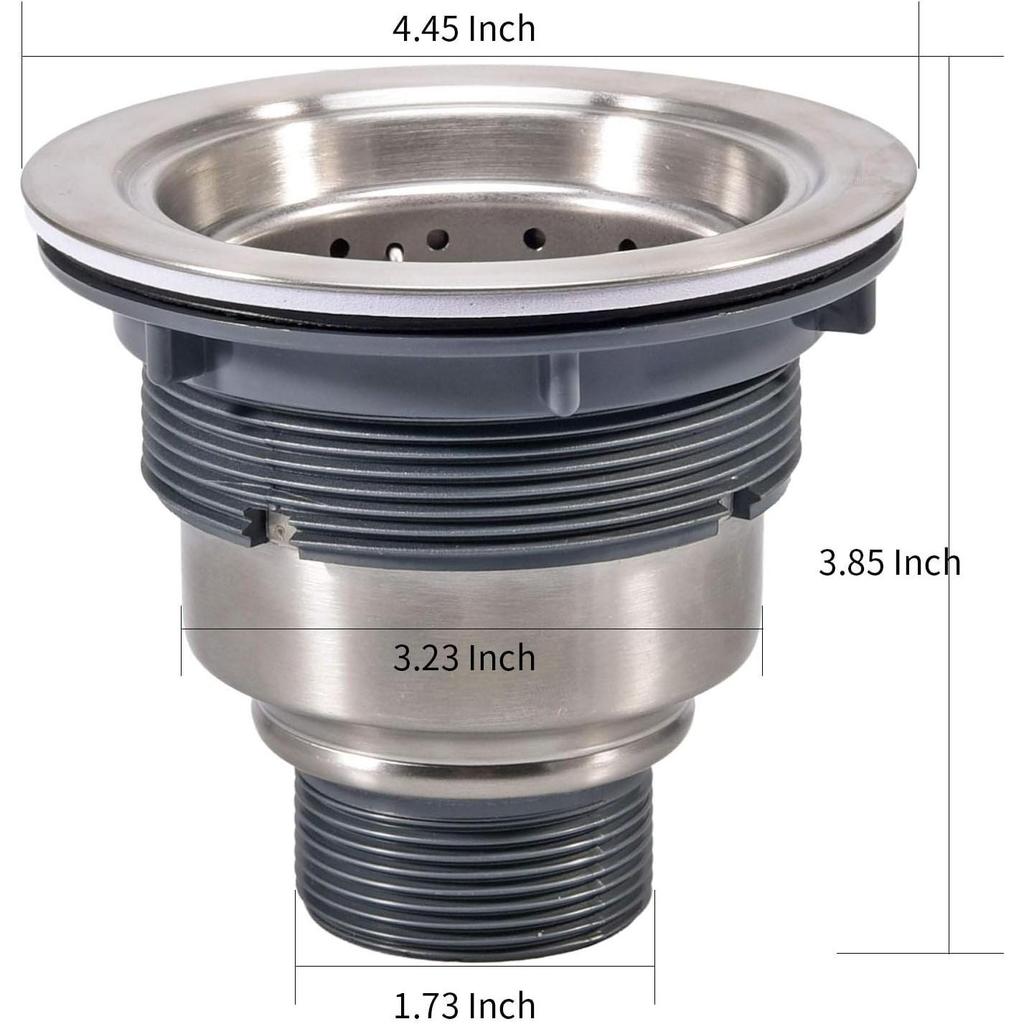 Комплект сливного отверстия для раковины 3-1/2 дюйма, съемная корзина для глубокой раковины с пробкой/уплотняющей крышкой для дома, кухни, нержавеющая сталь