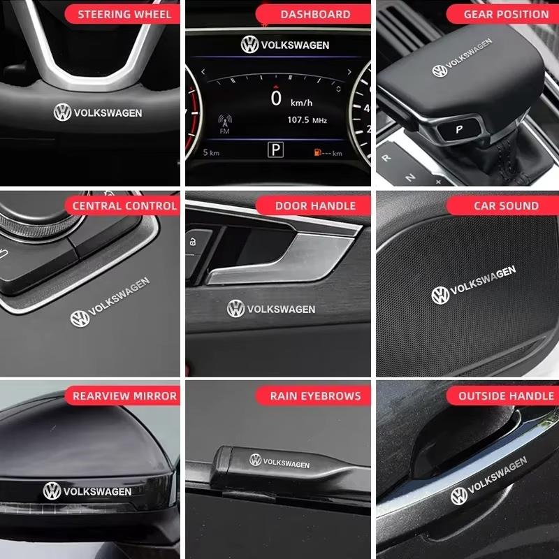 RUNTB1 Car metal creative stickers For VW Volkwagen GOLF Touran TSI TDI Beetle Scirocco Bora MK4 MK6 MK5 MK7 GTI Touareg Polo Jetta