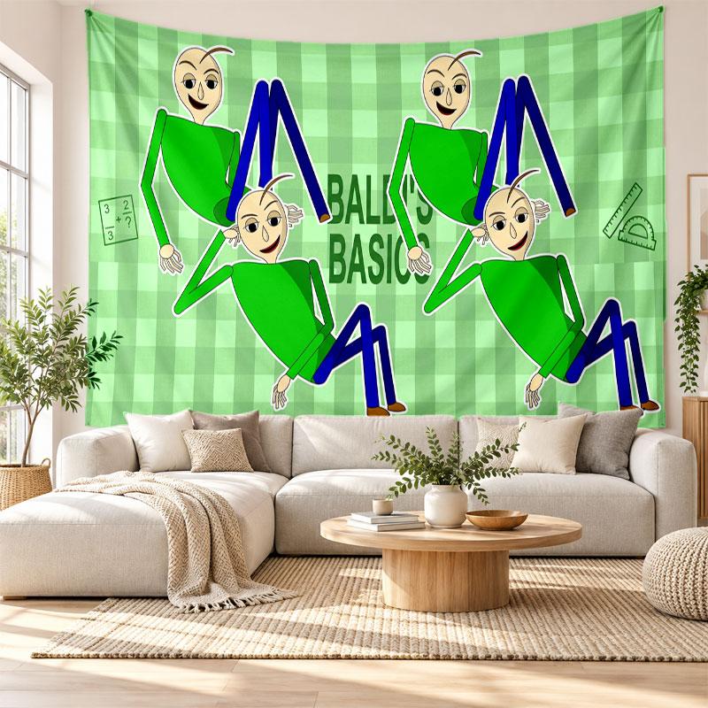 Baldi's Basics Wall Tapestry Home Decor Hanging Cloth Art Background Tapestry for Bedroom