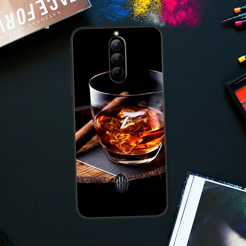 Кейс для сигар и виски для ZTE Nubia Red Magic 9 8 8S Pro Plus RedMagic 6 7 Pro 6S 7S Pro 5S 6R 5G Задняя крышка