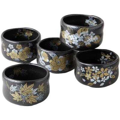 Чайный набор Matcha Nodate диаметром x высотой, японская миска из четырех чаш Hannari Mino, изготовленная в Японии, миска для эля, миска, 5, 9,4 6,4 см, Seasons, набор, керамика,