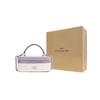New COACH Canvas With Leather Box Bag, Handbag, Shoulder Bag, Crossbody Bag Trumpets Women's White & Purple CJ522-SVVVJ