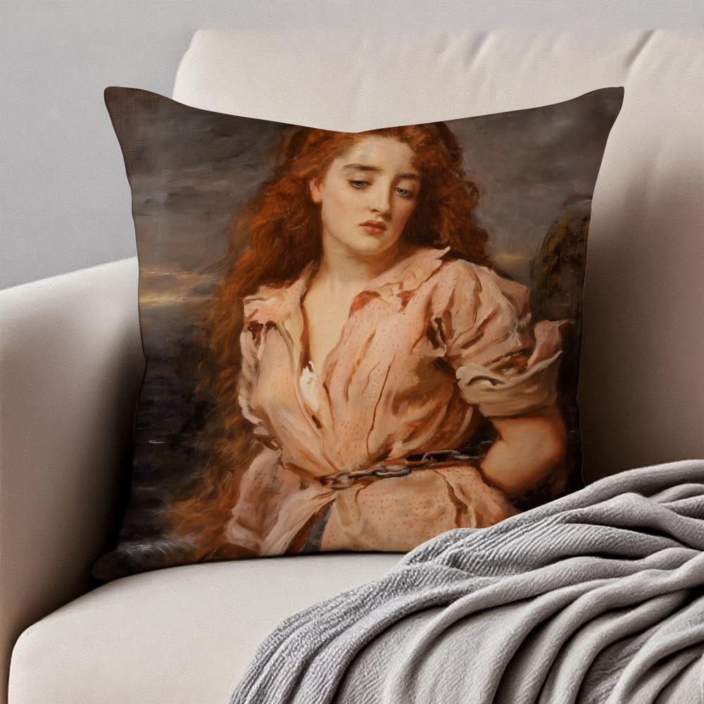 Классический JJohn Everett Millais Наволочка Наволочка Антиклещевая Невидимая молния Короткий плюш Подушка для дивана