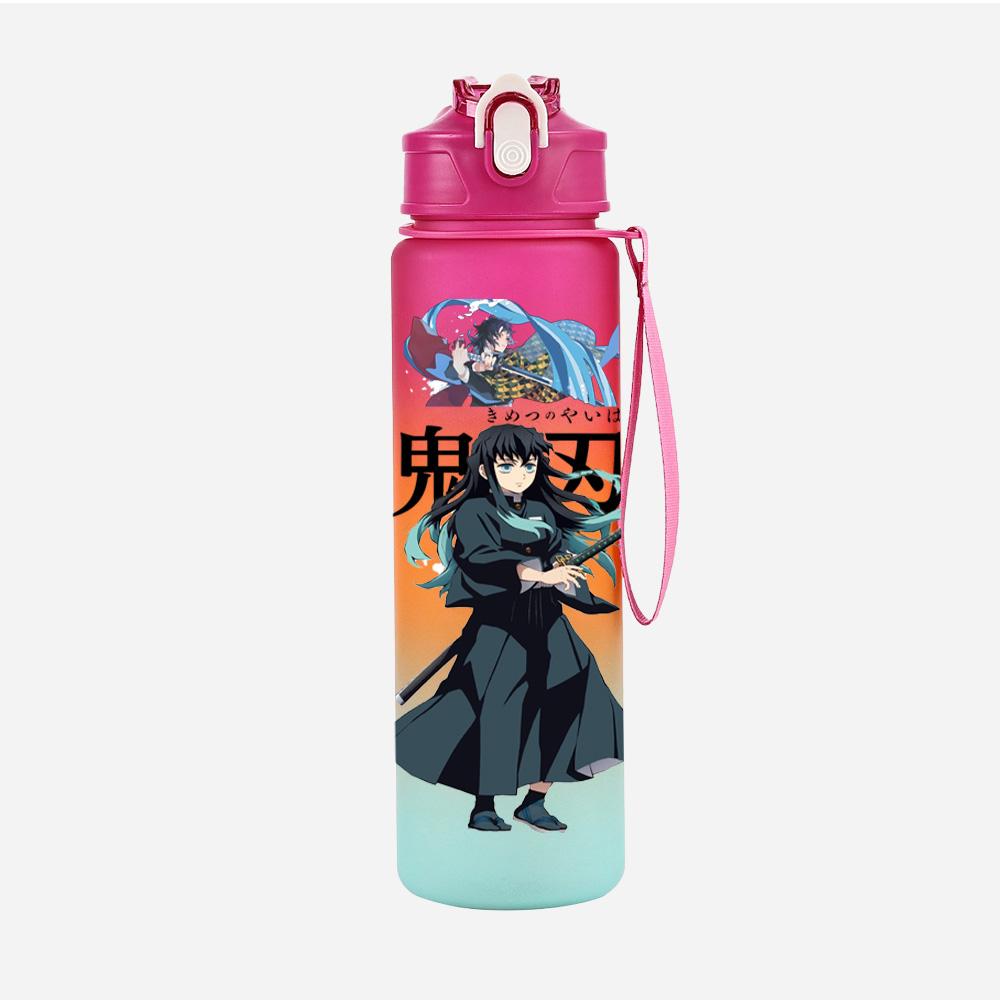 Anime Demon Slayer Printed Character Water Cup Demon Hunters Outdoor Portable Drinking Bottle for Boy Girl Gift