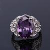 Genuine Rainbow Fire Mystic Topaz Ring Silver Plating Ring Fine Jewelry Gift for Women Lady Girls Wholesale