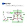 Horizontal Fixed Base Motor Bracket with Variable Speed Control for 6-200W