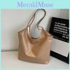 Modern Large Capacity Womens Tote Bag Cozy Pu Handbag Available In Black Brown And Khaki