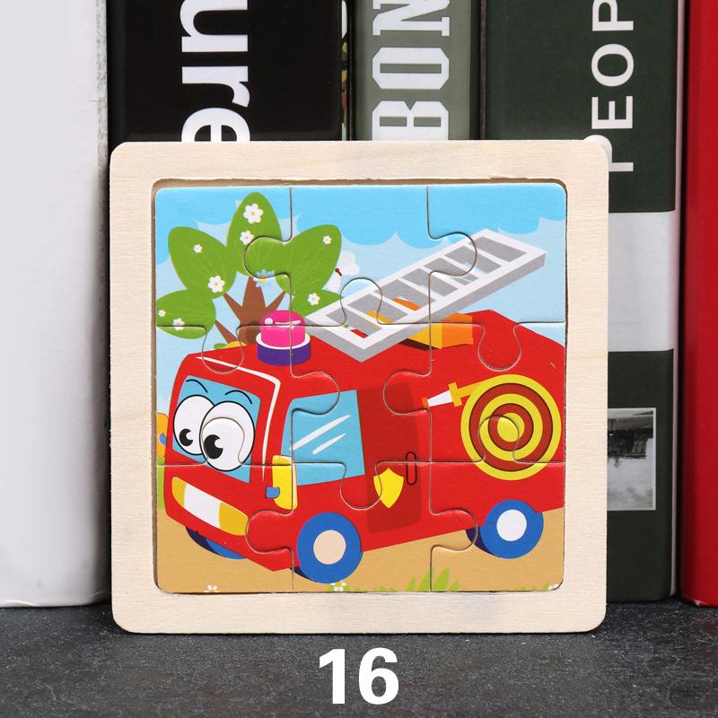 Kids Funny Cartoons Puzzle Toy Jigsaw Wooden Educational Study