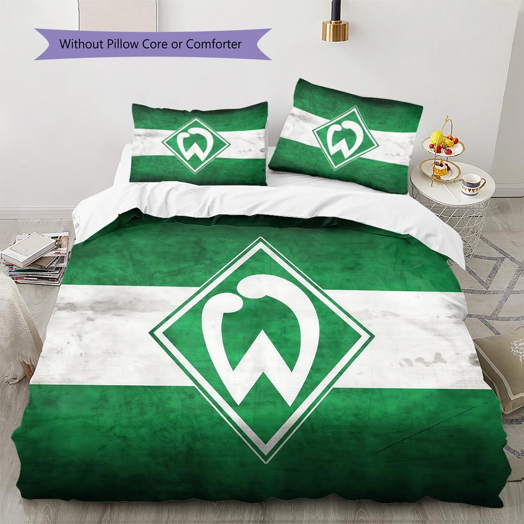 Sportverein Werder Bremen Pattern Bedding Quilt Set Home Decoration Gift (1 * duvet cover + 2 * pillowcase without core)