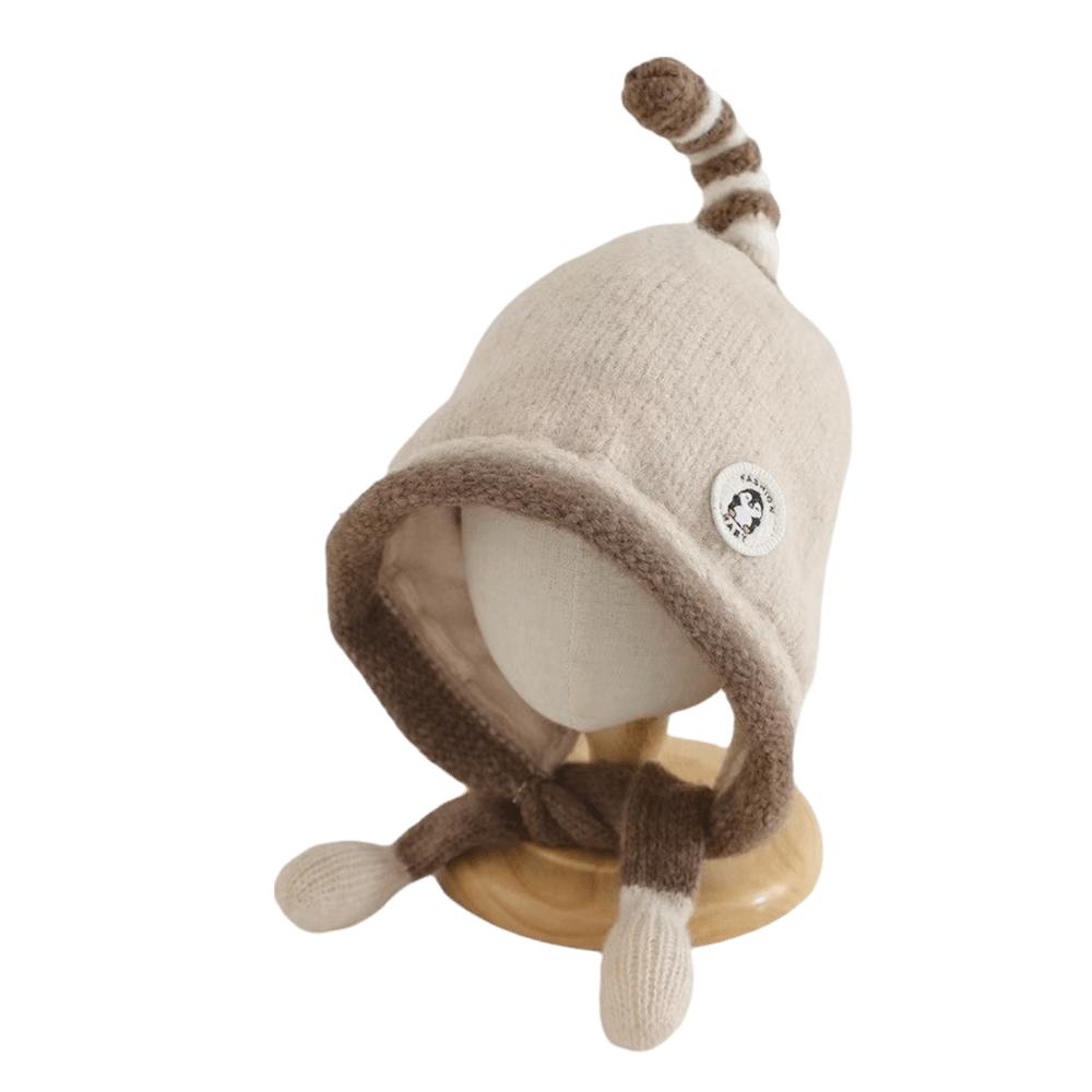 Sound Baby Hooded Hat Soft Woolen Beanie Fashion Girls Knitted Hat