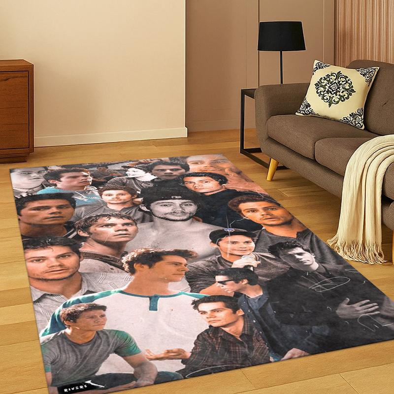 Dylan O’Brien DOB Actor Carpet Rug for Bedroom Living Room Sofa Playroom Doormat Home Decor,Kid Game Area Rug Non-slip gift