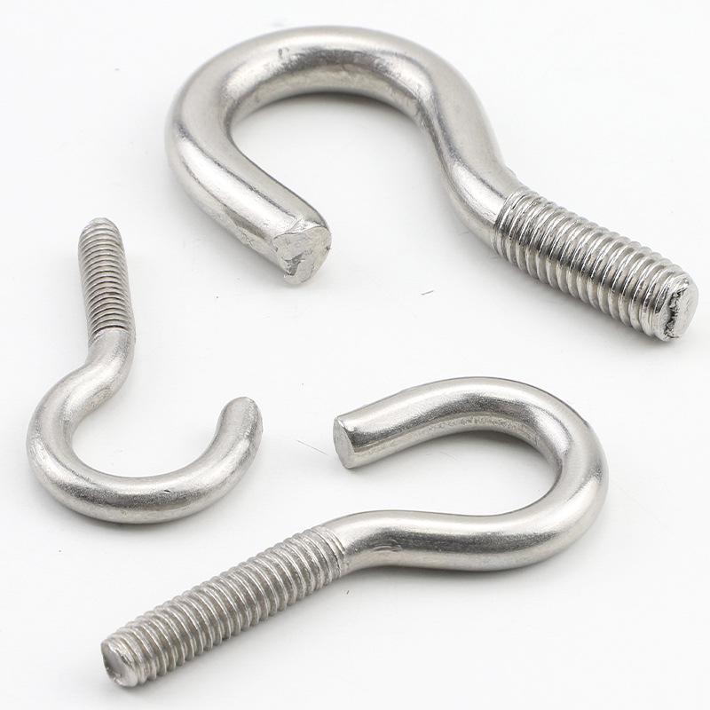 Крюк с ушком из нержавеющей стали 304 - размеры M4/M5/M6/M8