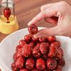 Red Date Pit Remover Stainless Steel Press-Type Date Pitter Tool Reusable Date Core Remover for Kitchen Bakery
