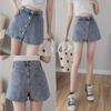Large Size High Waist Denim A-Line Skort for Women - Summer 2022 Collection, Loose Fit, Wide Leg Hot Pants