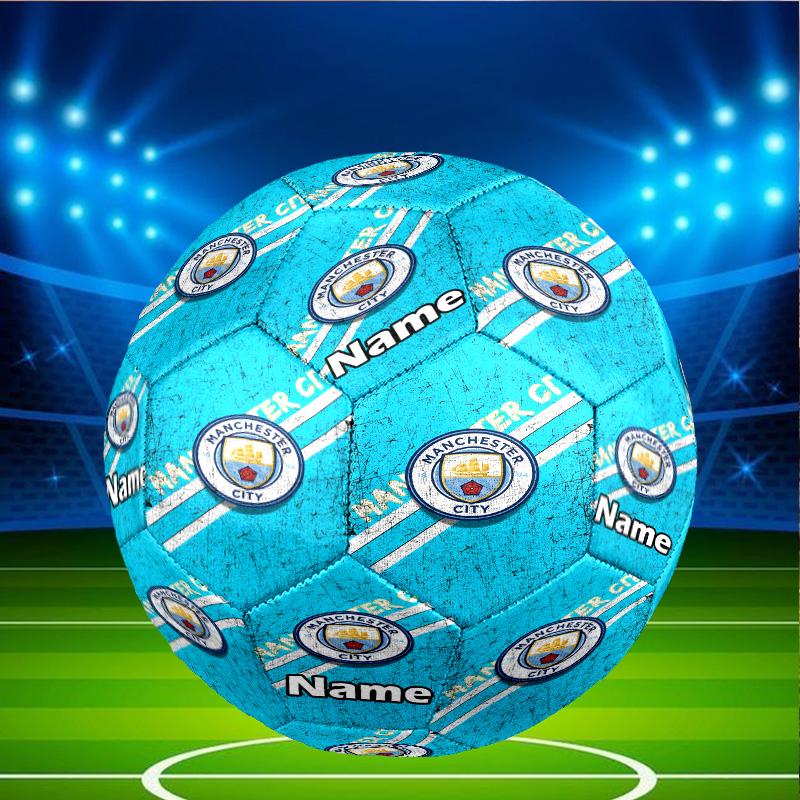 Custom Name Personalized Manchester City FC-A Print Size 5 Soccer Ball Training & Match Football, for Team, Kicking, Gift for Football Enthusiasts