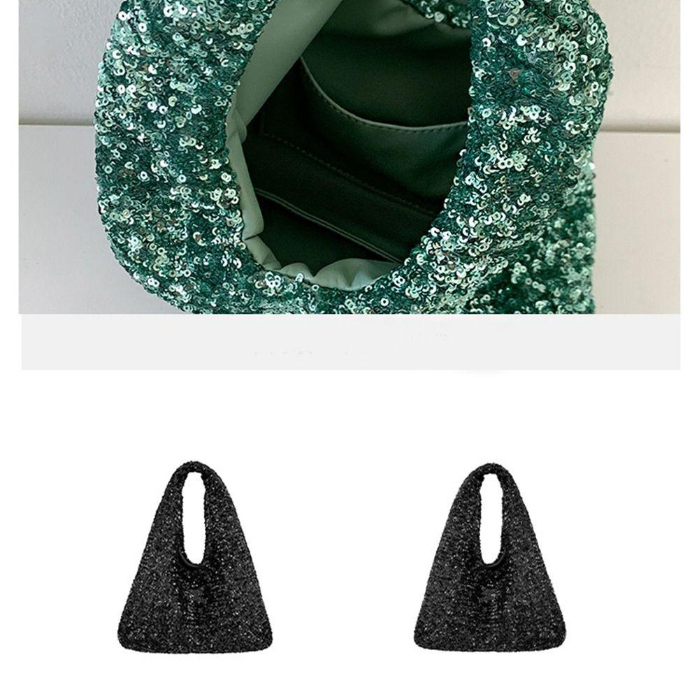 Вечерняя сумка Блестящая сумочка Блестящая серебристая сумка через плечо Портативная сумка с пайетками Для улицы