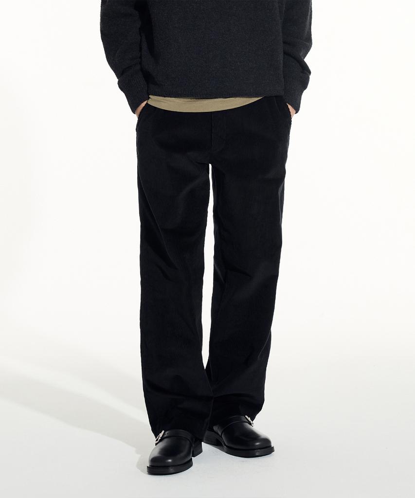 SIECLE Loose Corduroy Pants (Black)