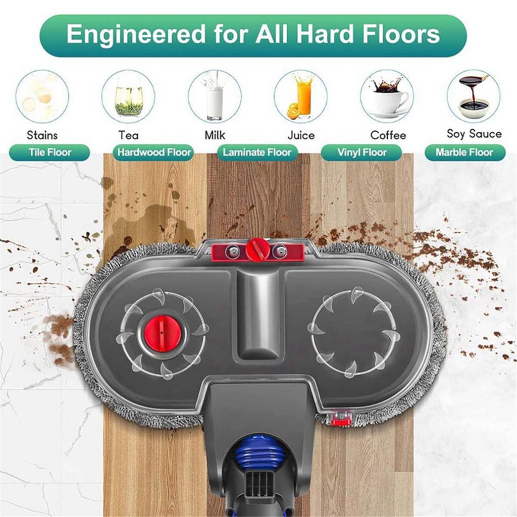 Комплект насадок для электрической швабры для пылесоса Dyson V10 Slim/V12 Detect Slim, часть насадки для швабры с тряпкой для резервуара с водой