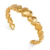Yori Heart-shaped Gradient Open Bracelet Bangle Women Stylish Summer Jewelry Gift Waterproof New