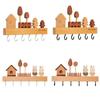 Solid Wood Key Storage Holder non-toxic Decorative Hook Entryway Organizer Key Hook Rack  Entryway