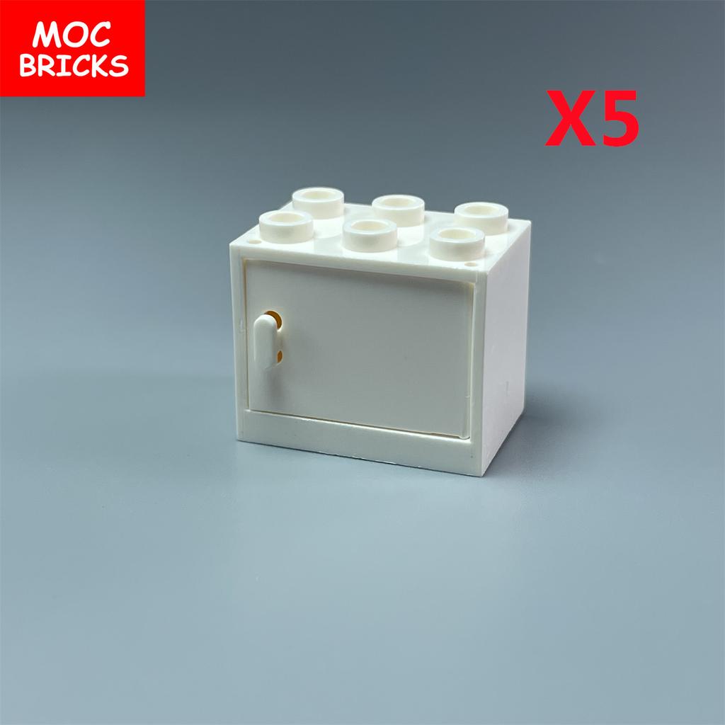 Коробка-шкафчик для кубиков MOC Контейнер 2x3x2 Шкафы Собираемые Частицы 4532 4533 Городской Дом Строительные Кирпичики Детали