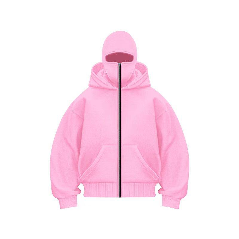 2026 foreign trade light board hooded men's sweater zipper jacket double hat men's and women's spring, autumn and winter tops men's