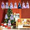 24pcs Drawstring Pockets, 24pcs Clips, 1 Roll of Twine, 1 Roll of Ribbon, Christmas Advent Calendar Bags, 24 Days Countdown Burlap Bags